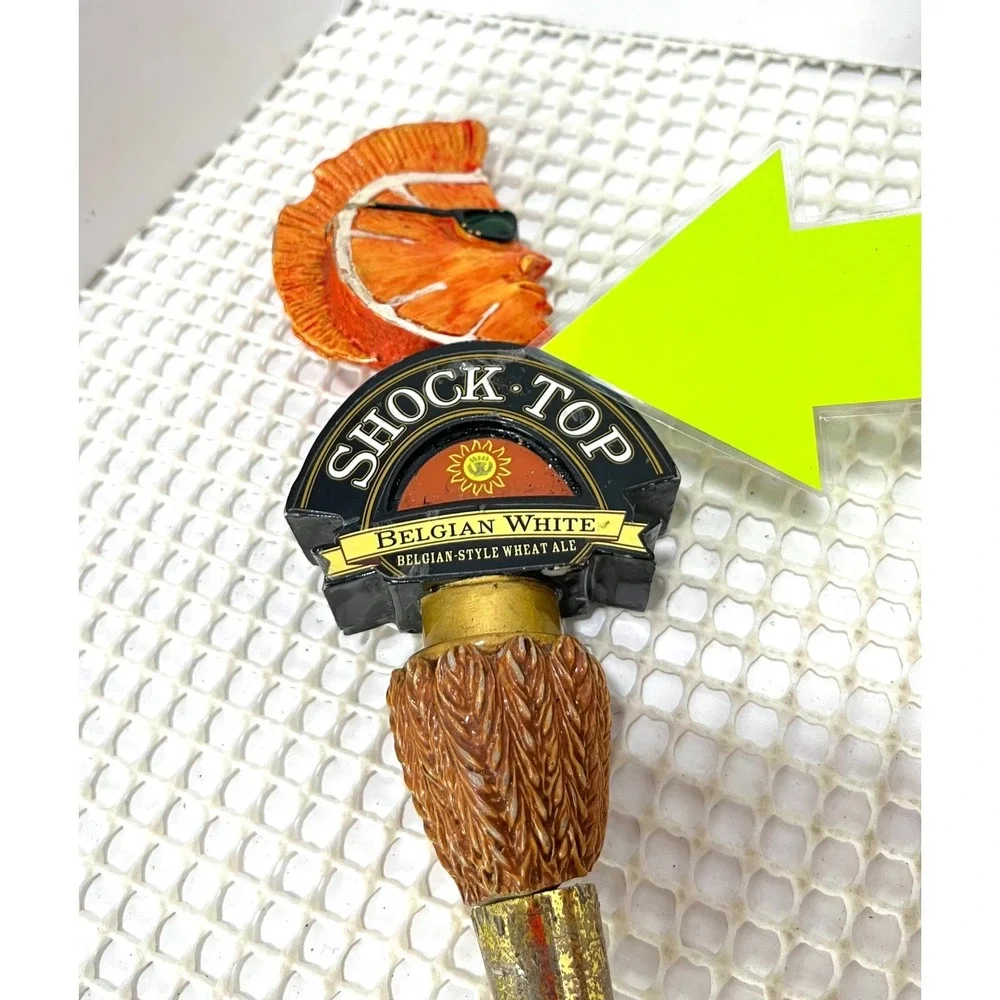 Shock Top Belgian White Beer‎ Tap Handle Orange Wedge Mascot
